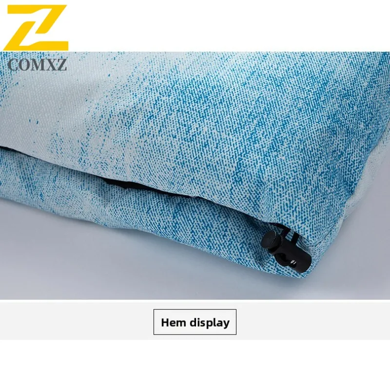 COMXZ 2025 Mens Womens Gradient Color Block Puffer Jacket Hong Kong Street Style Loose Fit Trendy Couple Casual tactics Coat