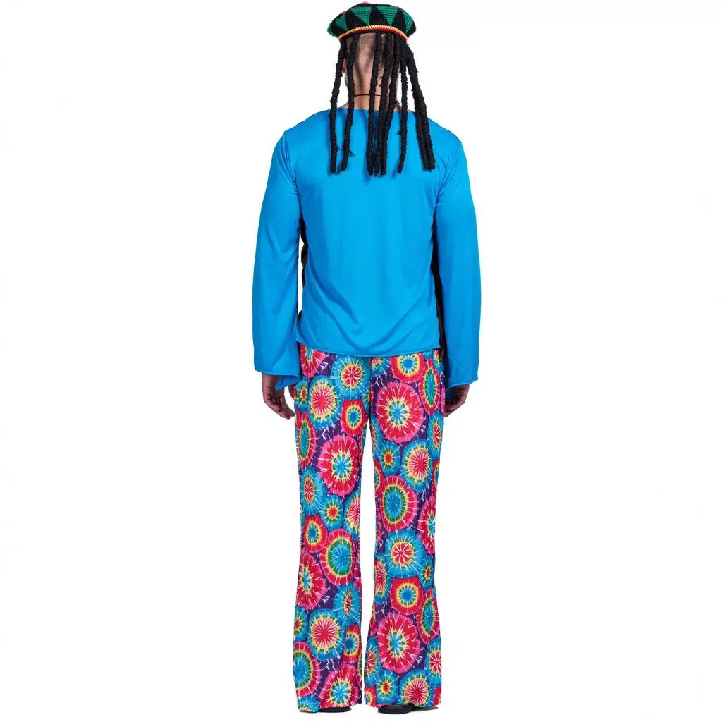 Nouveau rétro années 70 Disco Hippie danse Par loween Costume pour hommes femmes Couples taille fendu Vintage Sle ethnique scène porter