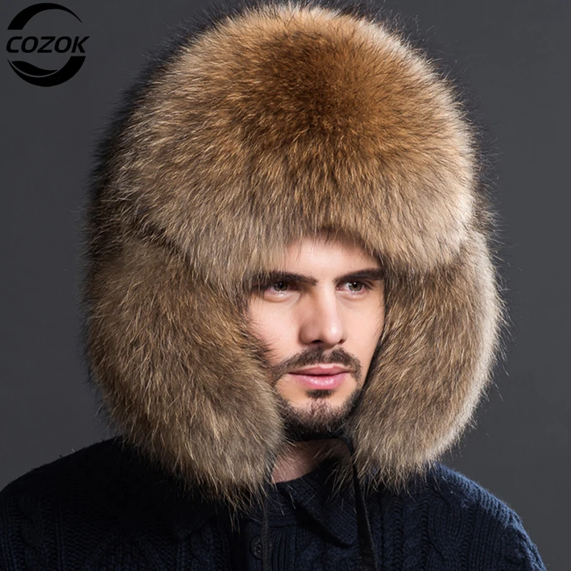 

Full Hair Fox Mao Leifeng Hat Men And Women Earmuffs Keep Warm Thickening Northeast Overlord Hat Genuine Leather Real fur