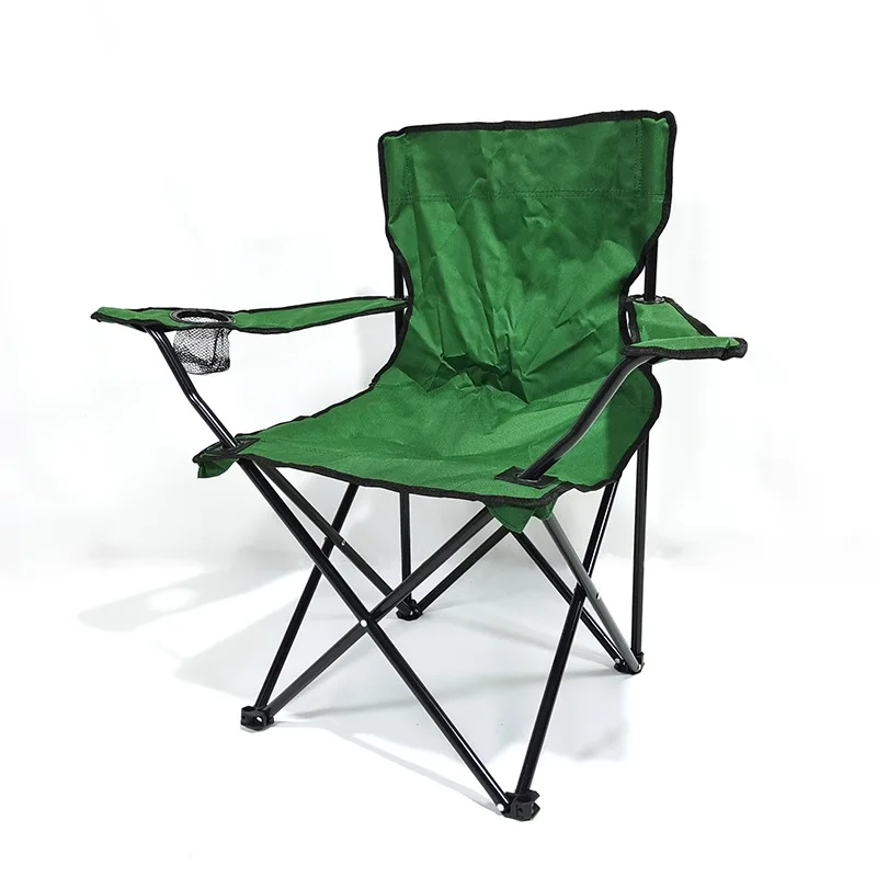 Silla plegable de tela Oxford 600D para exteriores, respaldo con reposabrazos para acampar, hacer bocetos artísticos, pescar, playa, novedad