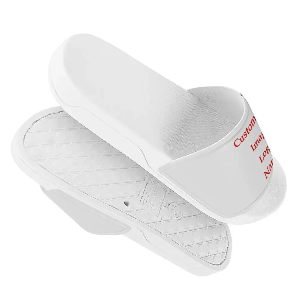 Sandalias deslizantes de PVC de alta calidad para hombres y mujeres, sandalias deslizantes con logotipo personalizado impreso por sublimación, zapatillas de verano para niños