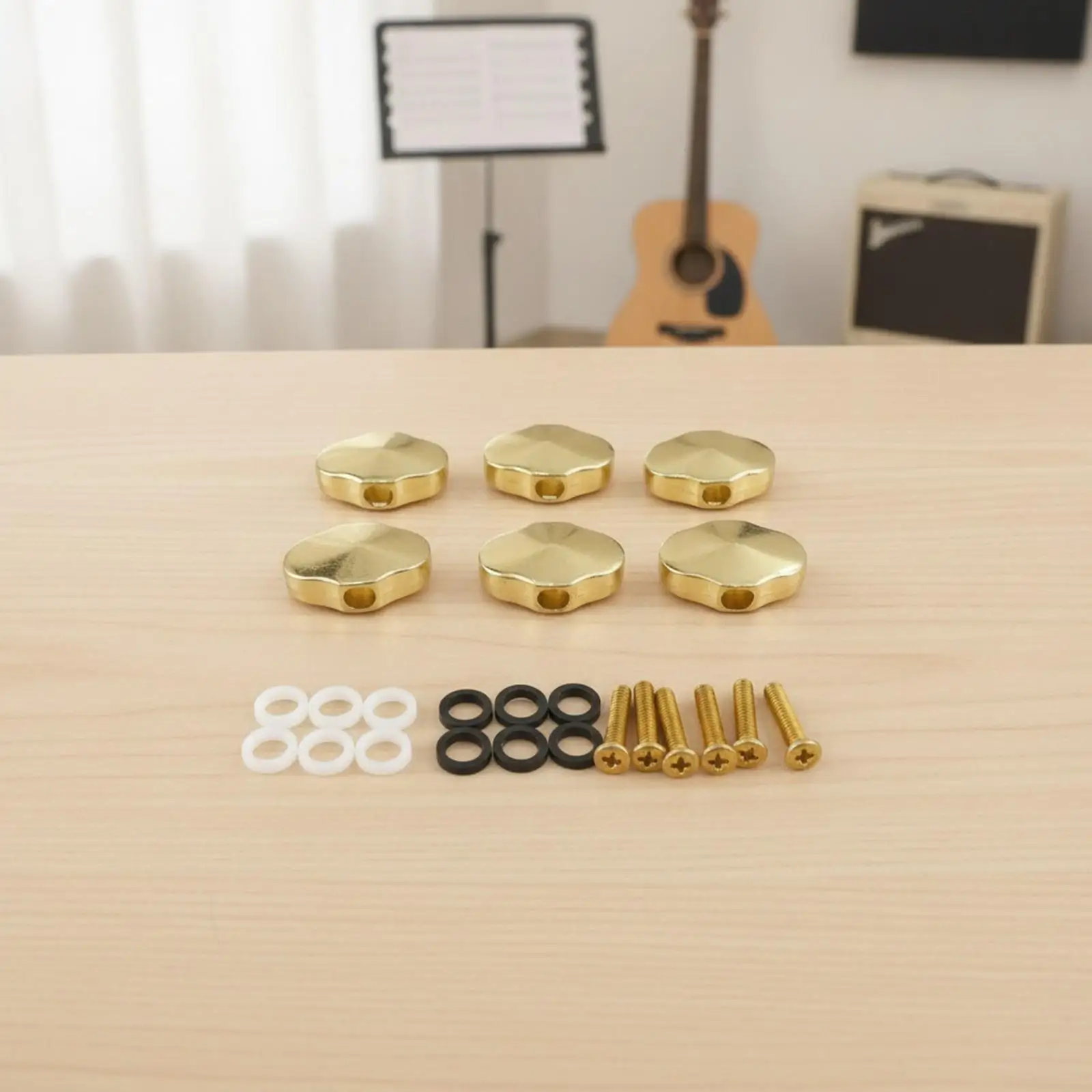 Zinc Alloy Guitar Tuning Peg Handle Floral Knob Buttons for Acoustic Electric Guitar Machine Head Replacement Parts