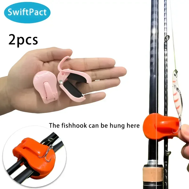 2 Stück Schnellverschluss-Angelrutenhalter - Werkzeugloser Einhandhalter für 2-teilige Süßwasser-Ruten, Sicherer Griff Tackle-Organizer
