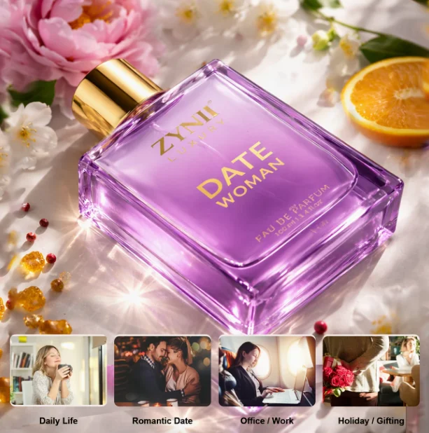 3.38oz Women's Eau De Parfum: Luxurious Date Fragrance Collection. Woody Floral And Elegant Fruity Floral Scents, Long-lasting E