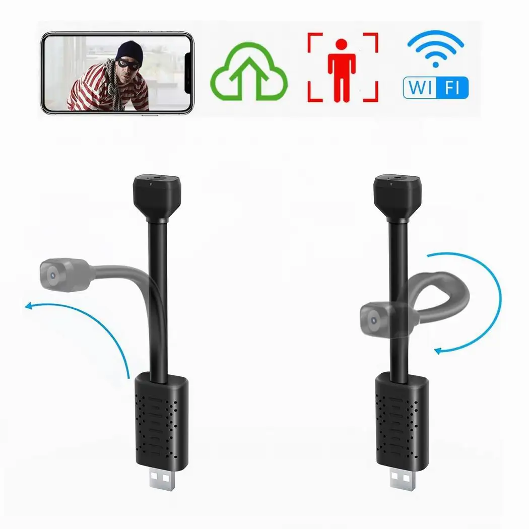 

Wi-Fi USB HD камера 360° ° Регулируемая цифровая микро-обнаружение движения с поддержкой TF-карты Mini Cam
