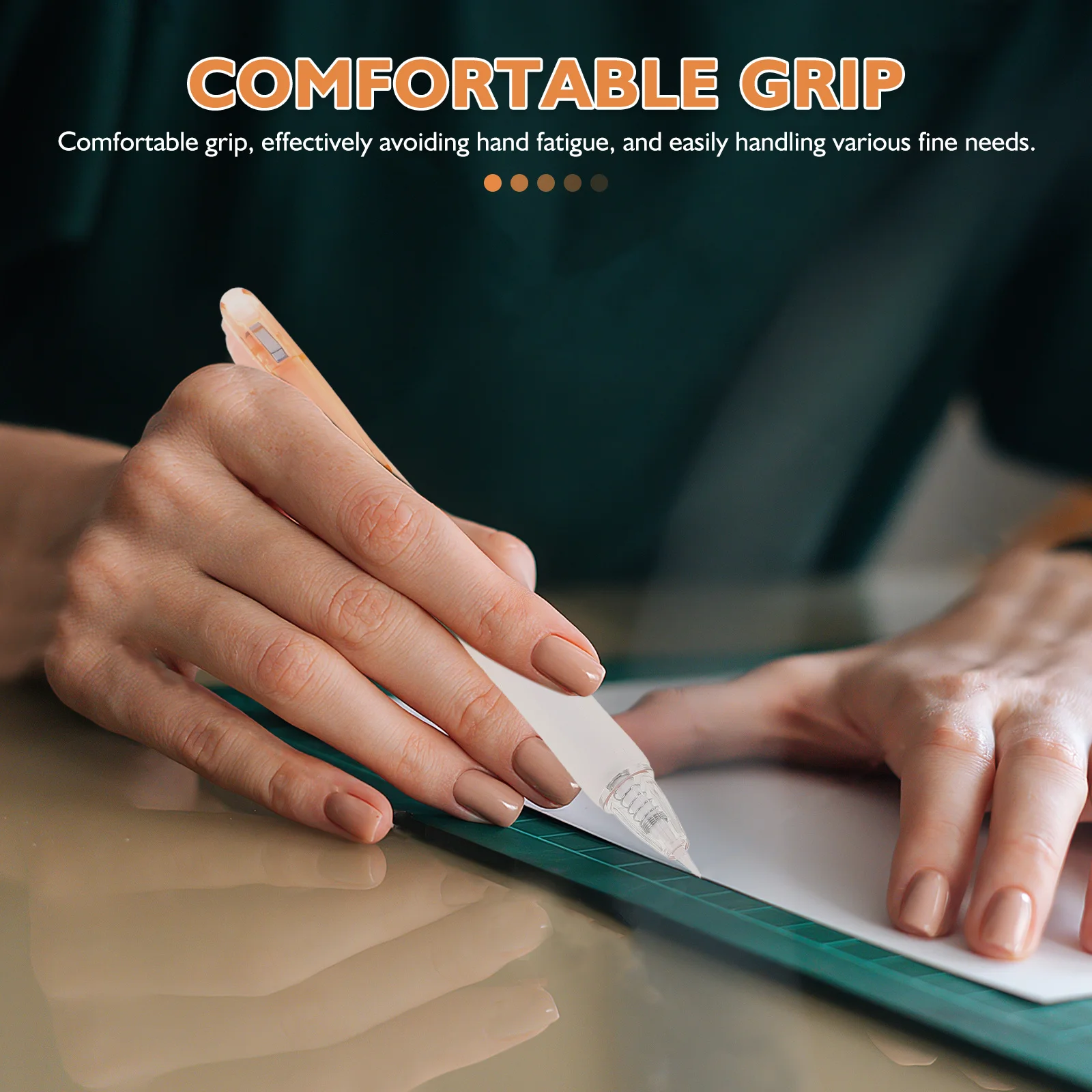 10pcs Pen Shape Cutter Ceramic Blade Retractable Precision Tip For Paper Cutting School Home Craft Projects Finger Guard Sheet