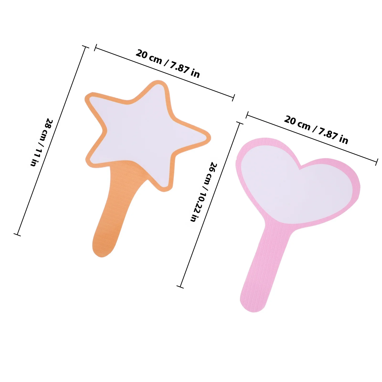 2 قطعة مجاذيف مسح جاف فارغة رغوة السبورة البيضاء للتصويت على لوحات التسجيل القضاة البسيطة المحمولة قابلة لإعادة الاستخدام مزادات لوحة النتائج #4