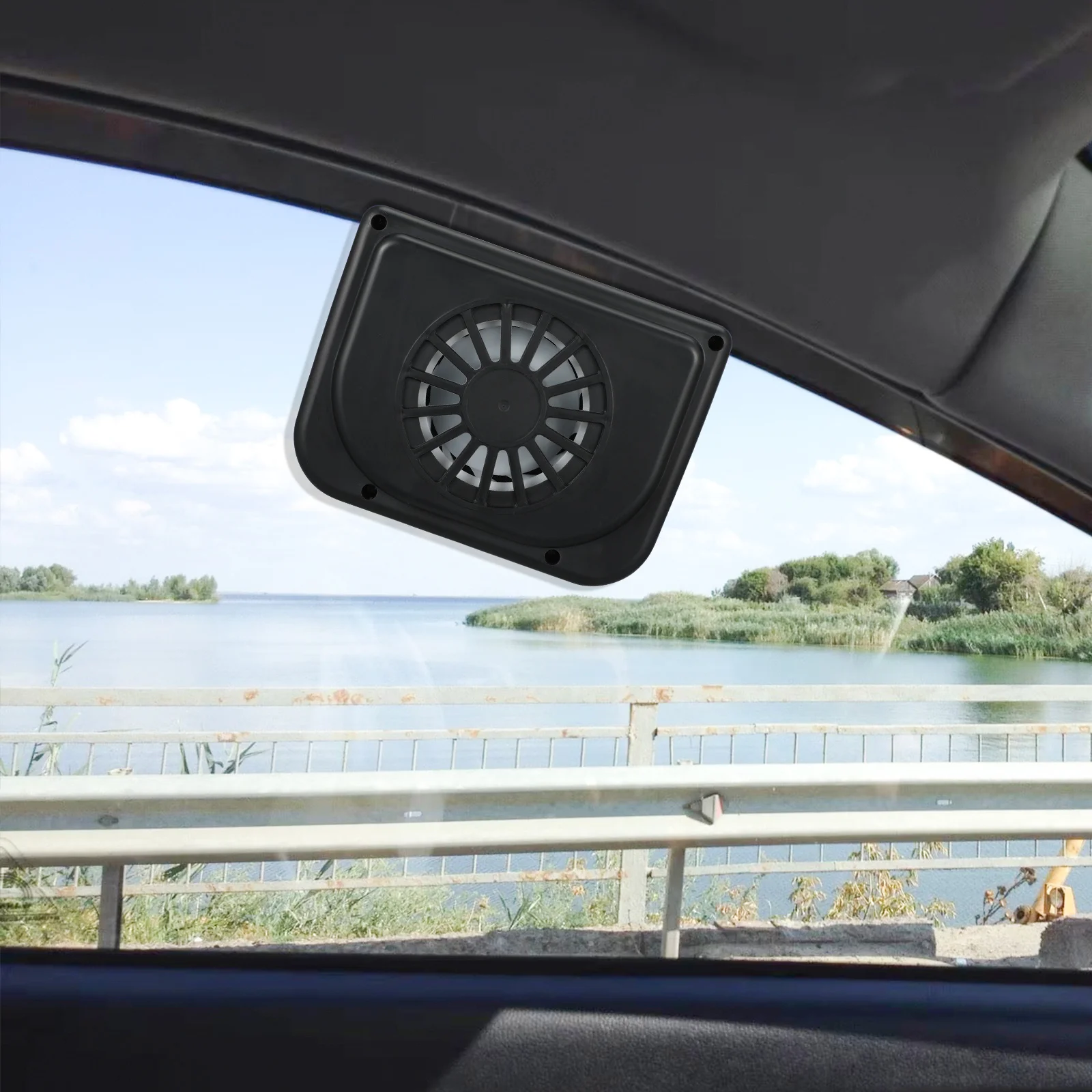 

Solar Powered Car Cooling Fan Mini Exhaust Ventilator Rechargeable Auto Fan Portable Front Rear Window Car Air Conditioning