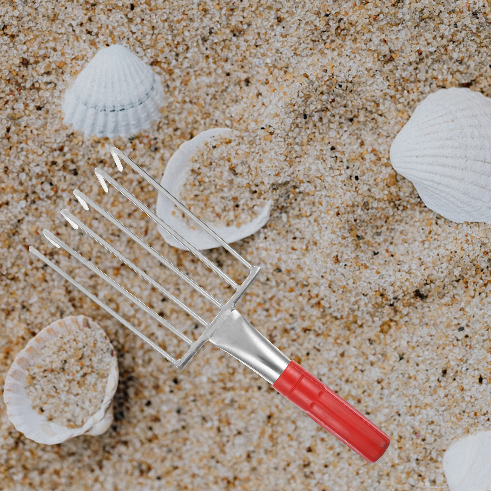 

Stainless Beach Shell Digging Tool Garden Soil Loosening Ergonomic Handle Metal Outdoor Rake Small Gardening