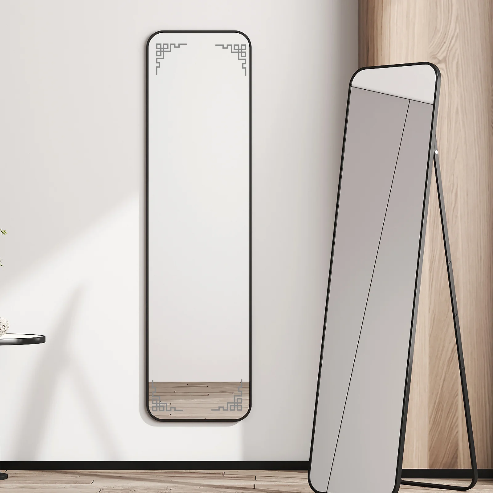 

4Pcs Peel and Stick Mirror Border Stickers for Walls Doors Windows Easy to Apply Remove Mirror Decals Cabinet Stickers