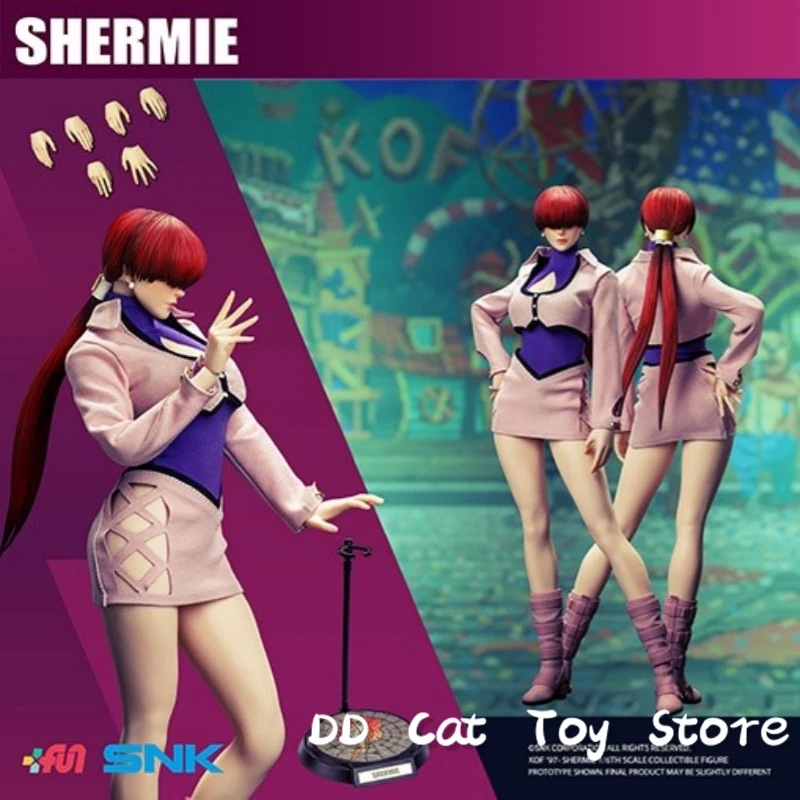 

В наличии Tunshi Studio TS-XZZ-007 1/6 The King Of Fighters '97 Shermie Двойная голова 29 см Фигурка солдата Коллекционная игрушка