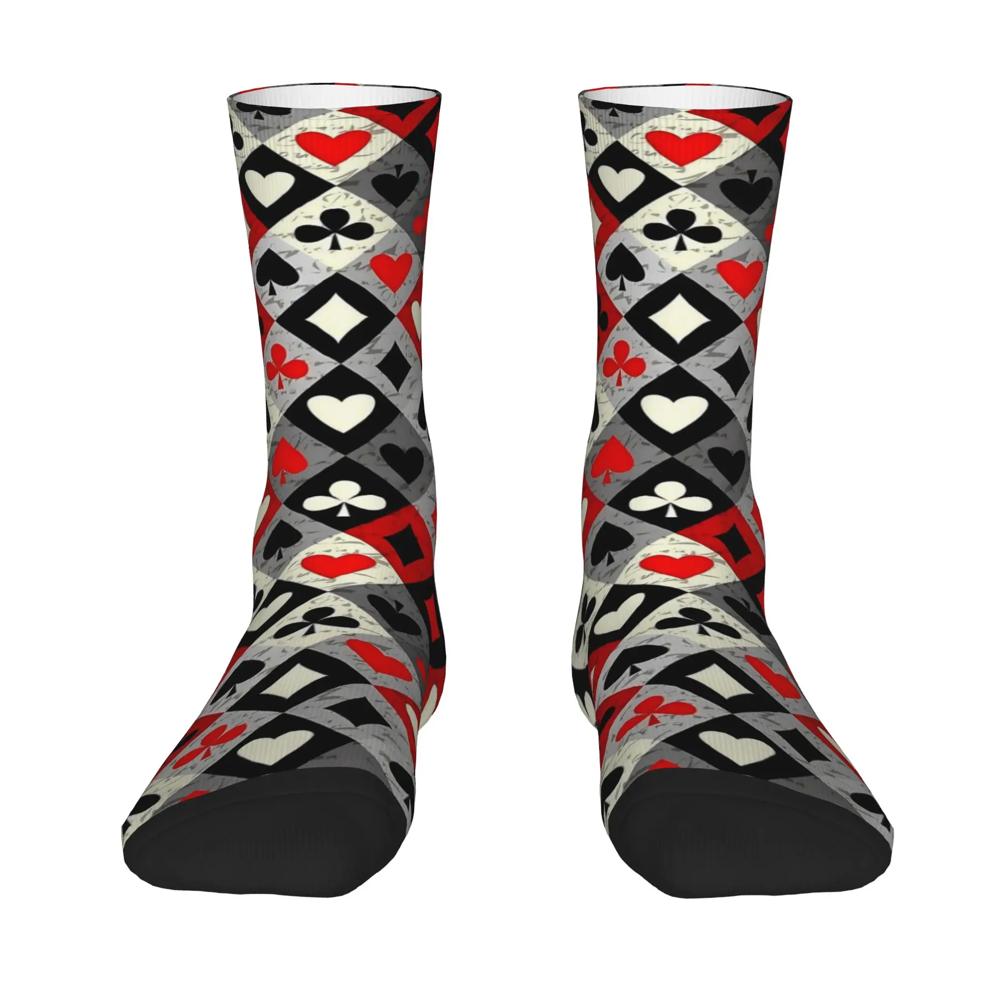 Funny Sock  Swirl stripe color block print33 Hip Hop Seamless Pattern Printed Men Socks Casual Men's Socks