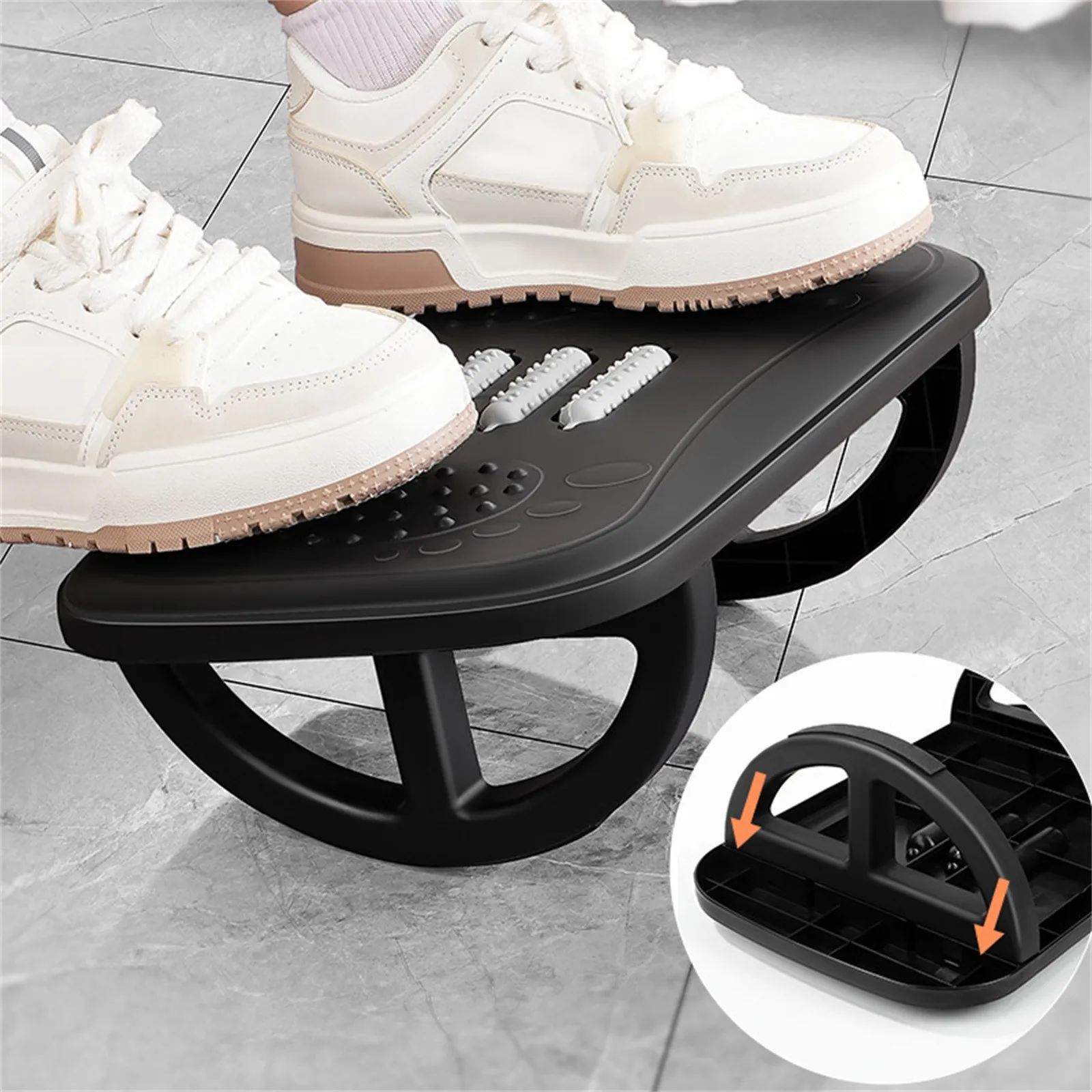 Rocking Footrest for under Desk Ergonomic Desk Leg Rest Rocker Balance Board Comfortable Foot Stool for Desk Home Office image 4