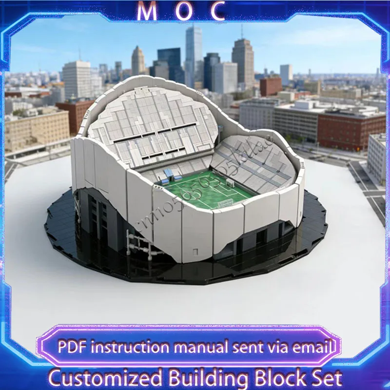 

3872 PCS MOC Modern City Street View Large Football Field Building Model DIY Custom Puzzle Technology Creative Assembly Toy Gift