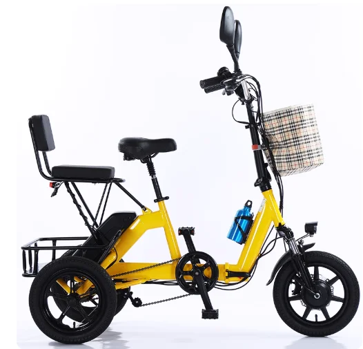 

2025 Folding Electric Trike Scooter Passenger Adult Tricycle Sale Ready to Ship Lithium Battery 48V Foldable Bicycle Tricycle