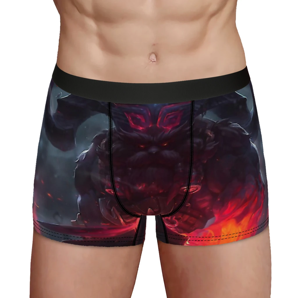 Ornn LOL celana dalam katun pria, celana dalam Boxer seksi