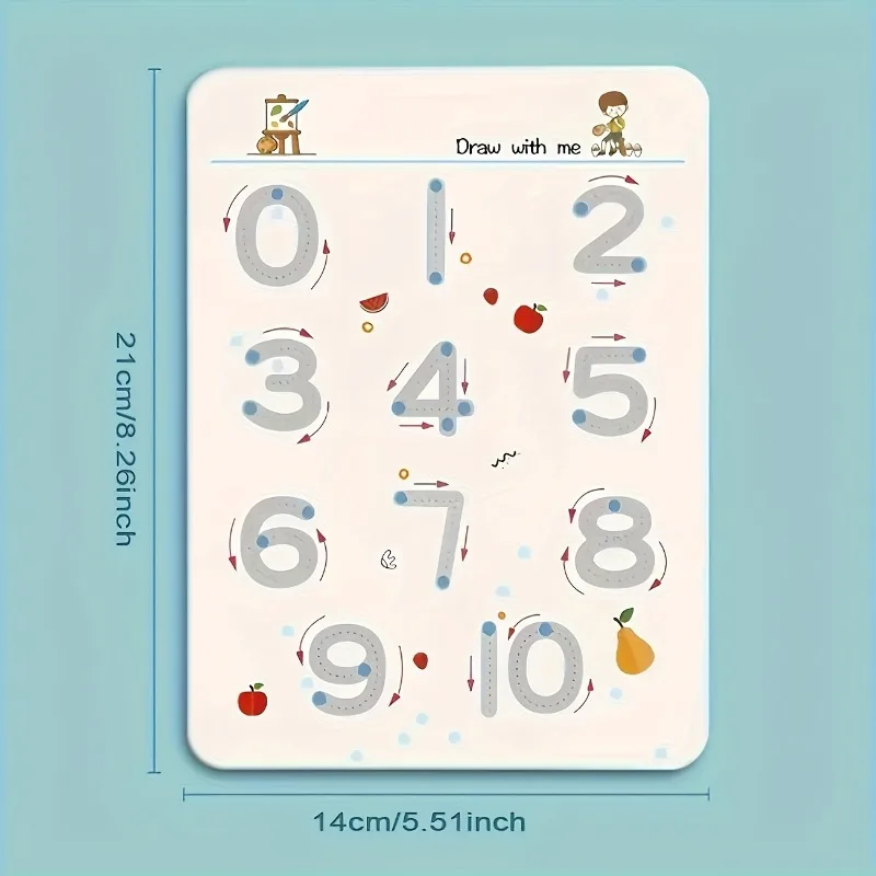 34 Pages  Magic Pen Practice Book Set - Reusable Writing & Drawing Workbook Includes Colorful Pen Eraser