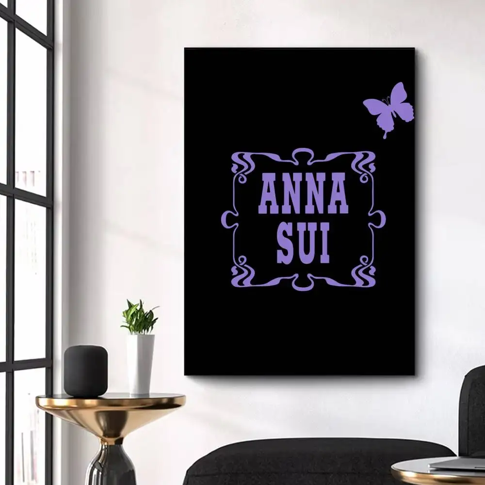 ANNA SUI Brand Logo  Poster Waterproof Wall Art Sticker For Bar Living Room Vintage Decor High Quality Print Gift