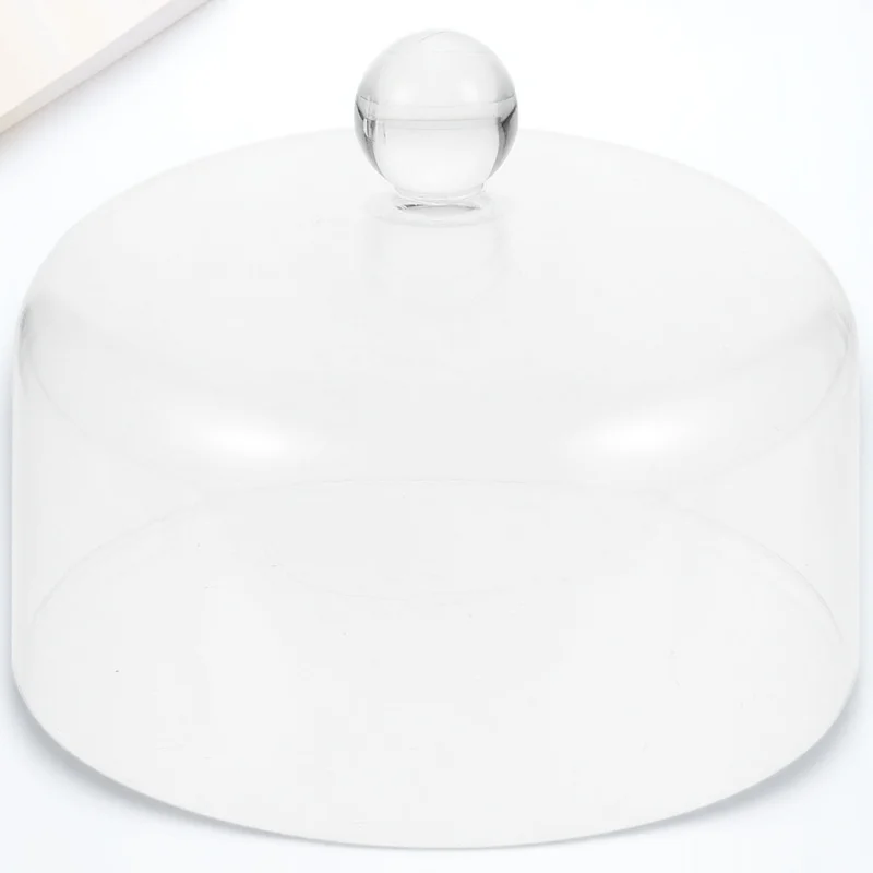 

Cake Dome Cover Clear Transparent Food Cover Dessert Platter Protective Lid Display Plates Suitable Size Kitchen Use