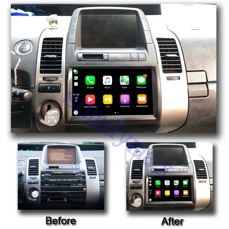 9 بوصة راديو السيارة الإطار Fascias لوحة الملاحة لتويوتا بريوس 20 2002-2009 شاشة أندرويد Dask عدة فآسيا الإطار #3