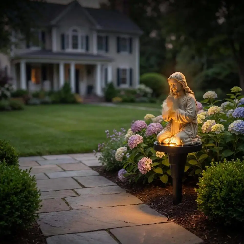 Solar Stake Outdoor Holiday Lighted Decoration Statue Solar Powered Light For Garden Patio Backyard Courtyard