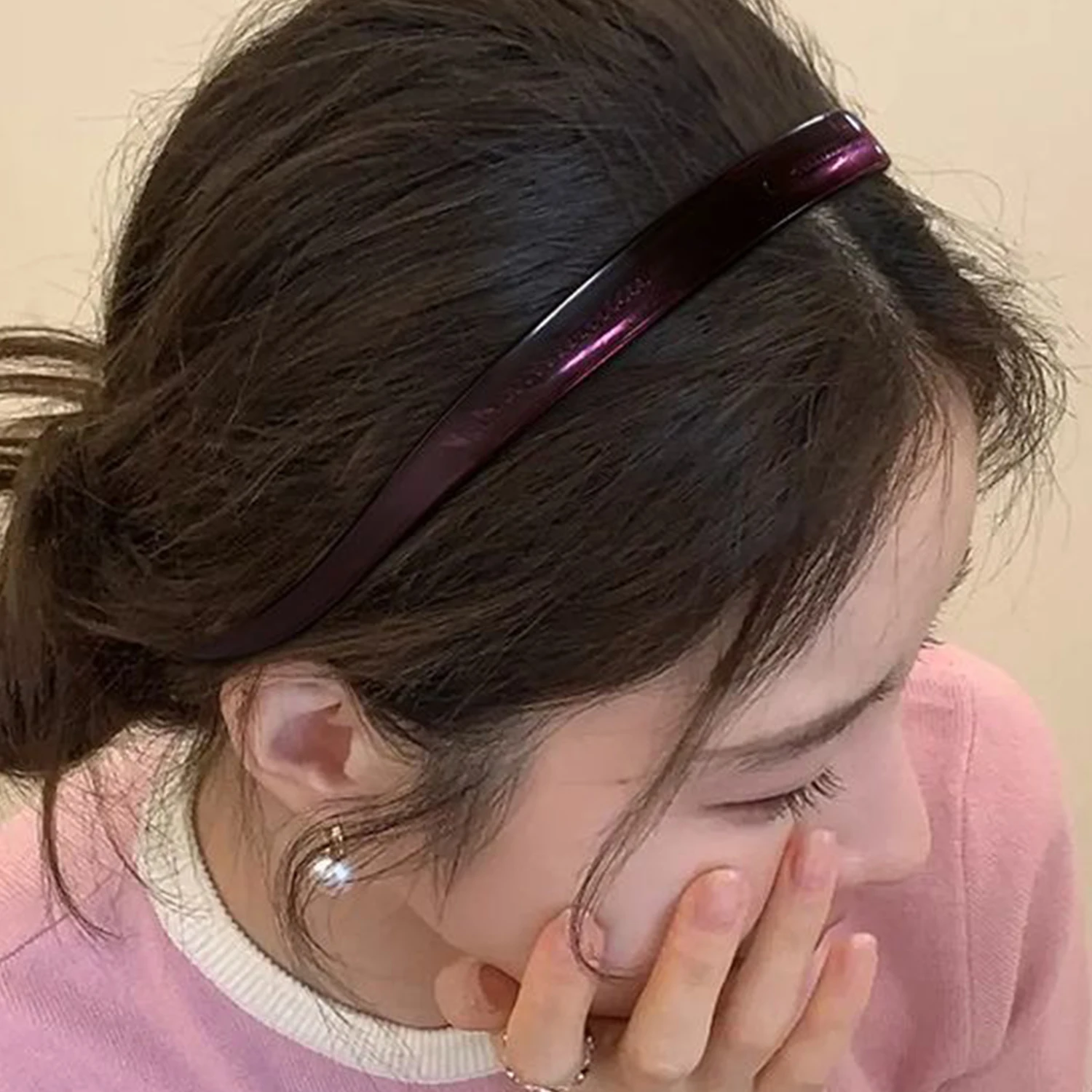 New Trendy Sunglasses Frame Shape Acrylic Hairbands For Women Toothed Headband Anti-slip Hair Hoop Fashion Hair Accessories