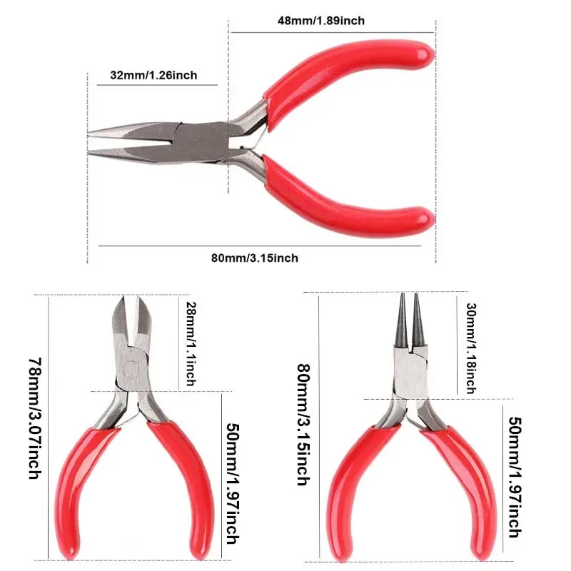 1Pcs Pliers Diagonal Pliers Wire Round Mouth Bent Long Needle Nose Cutter Handcraft Beading For DIY Small Jewelry Pliers Tools