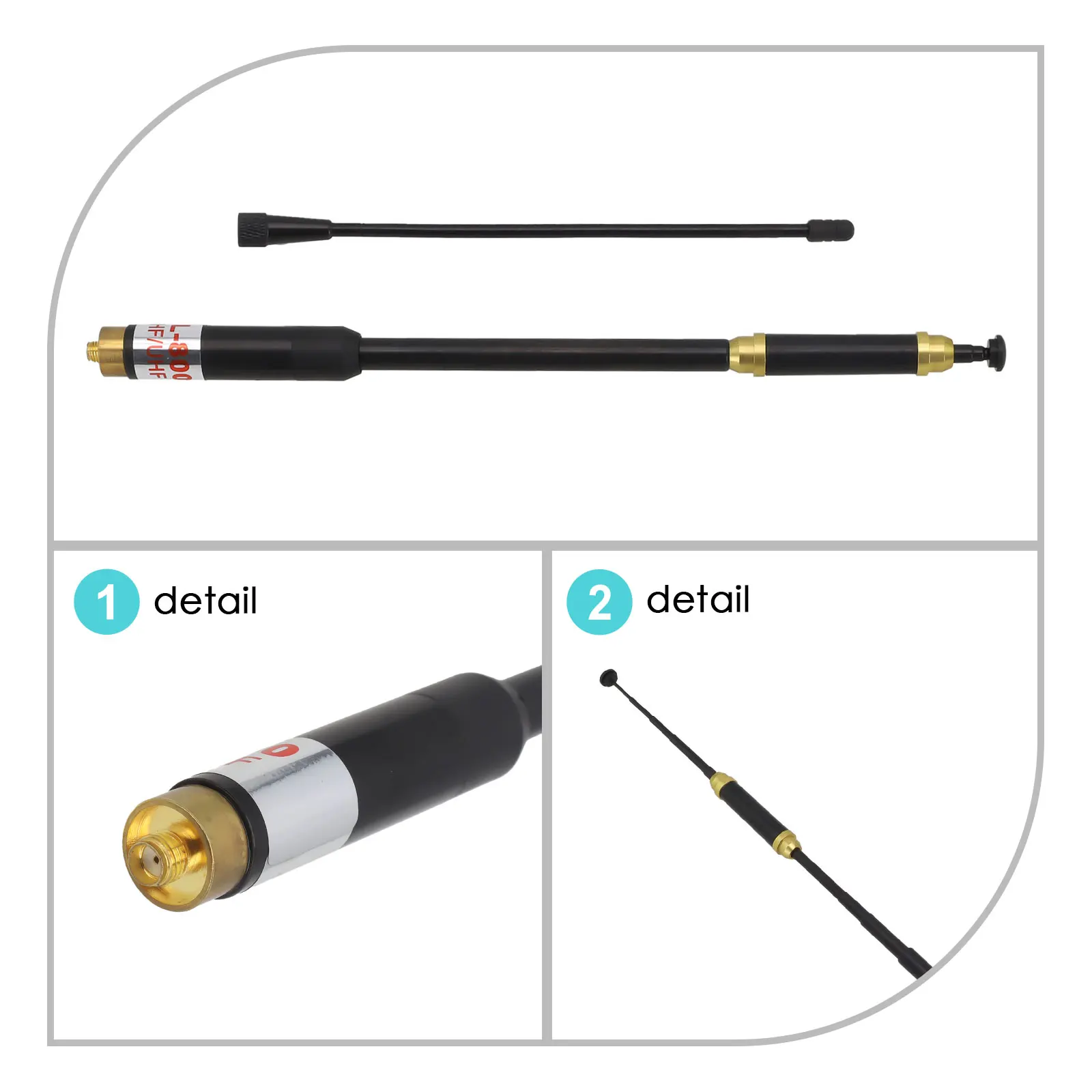 for sma Female AL800 High Gain Extendable for antenna for Enhanced Communication Performance in Various Handheld Radio Models