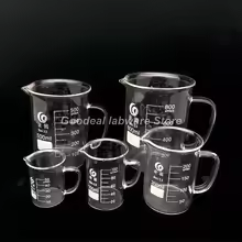 1PC 50ml to 2000ml 3.3 borosilicate Glass Beaker with handle laboratory Graduated Glassware