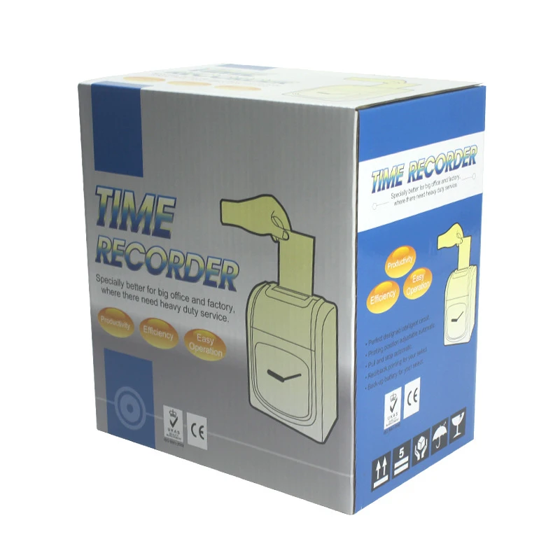 Macchina per le presenze in inglese, orologio transfrontaliero, orologio per carte di carta, macchina per microcomputer, ingresso e uscita per carte, 158 litri