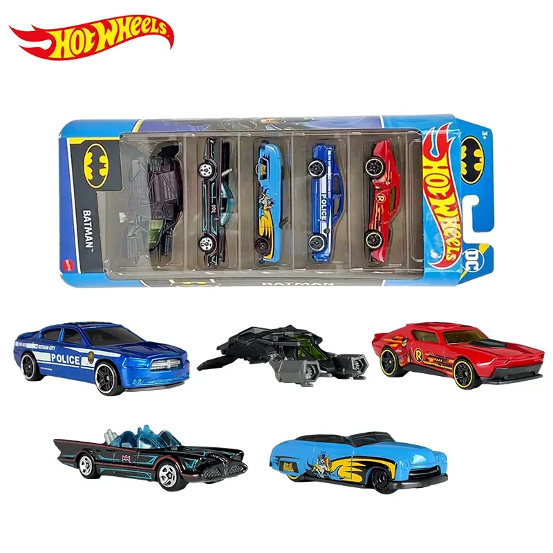 Original Hot Wheels Car 5 Pack Children Toys for Boys 1/64 Diecast Voiture Fast and Furious Toyota Ford Mustang Nissan Kids Gift