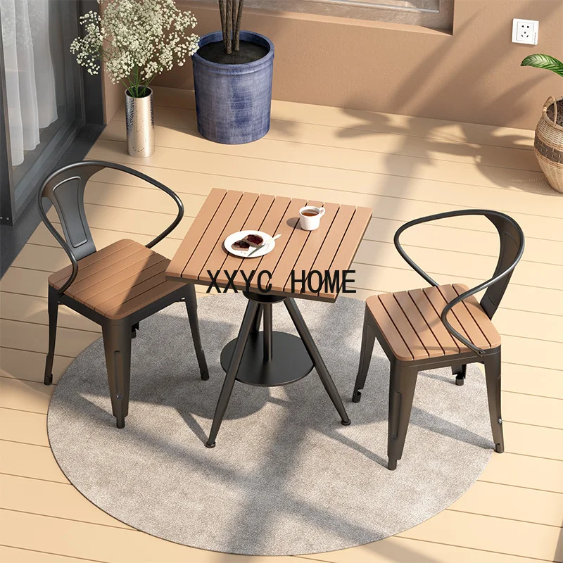 Set di tavolini da tè quadrati sgabello in legno sedia in legno massello Designer tavolino minimalista soggiorno mobili moderni Meuble