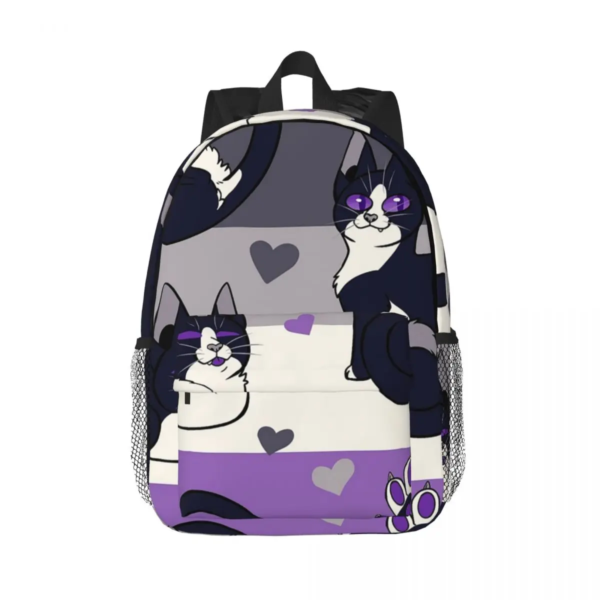 Queer Kitties-mochila Asexual para niños y niñas, mochila escolar de moda, bolso de hombro para ordenador portátil de gran capacidad