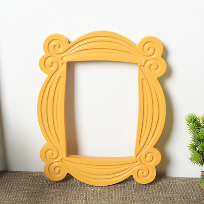 TV Series Friends Handmade Monica Door Frame Wooden Yellow Photo Frame Collection Home Decor Collection Cosplay Gift