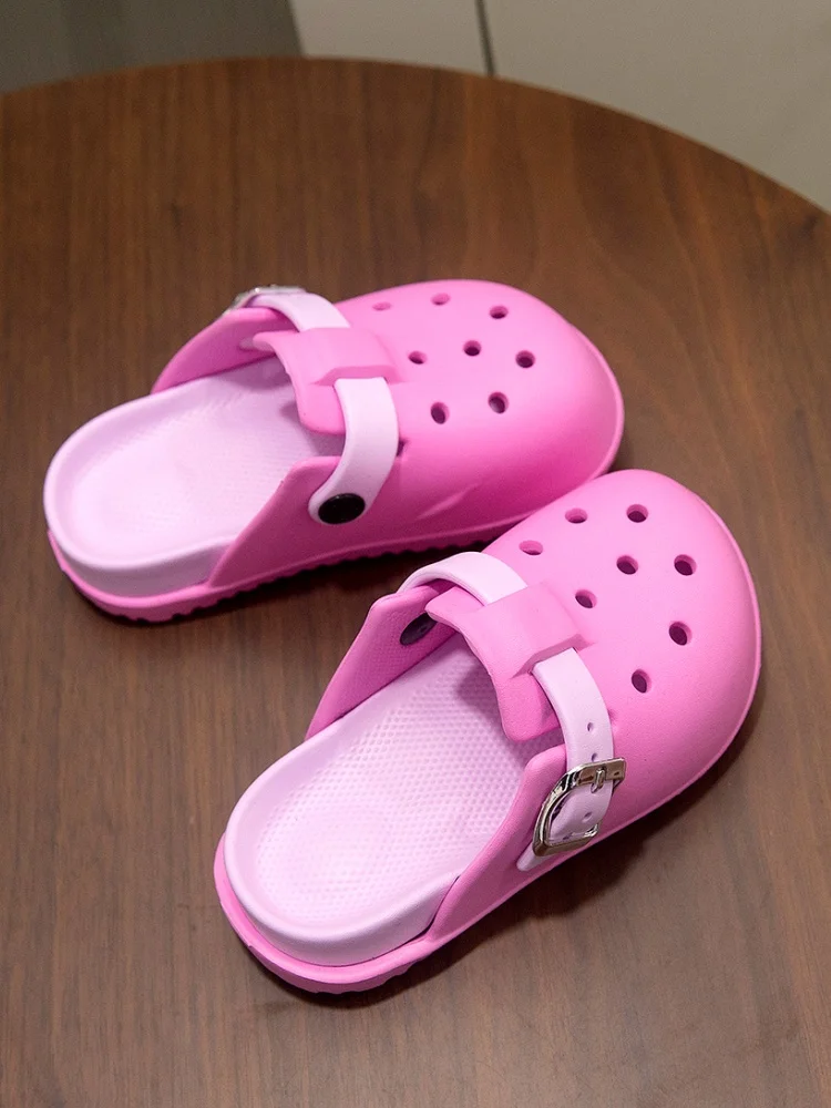 

2025 New Casual Slippers Girls' Summer New Simple Color-Blocking Dopamine Fashion Home Outdoor Slippers