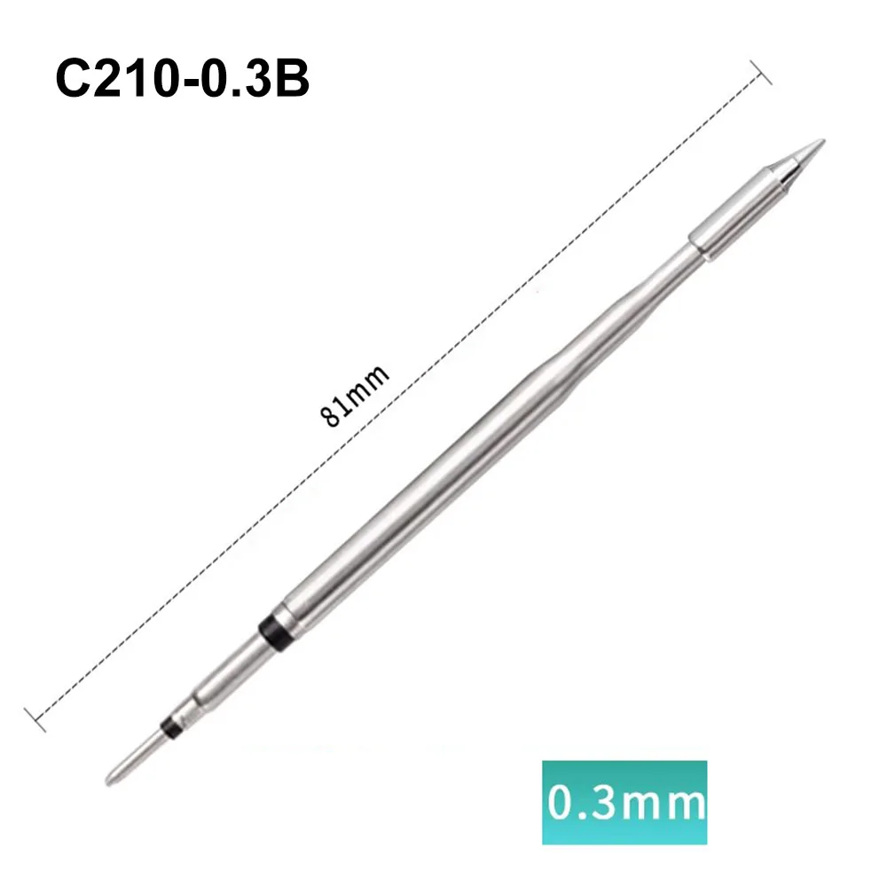 C210 Soldering Iron Tips C210-B I K IS 0.6D 1.3D 2.3D 1C 1.5C 0.3B 0.6B 1.0B 2.0C For JBC T210 T26 Handle  Soldering Station