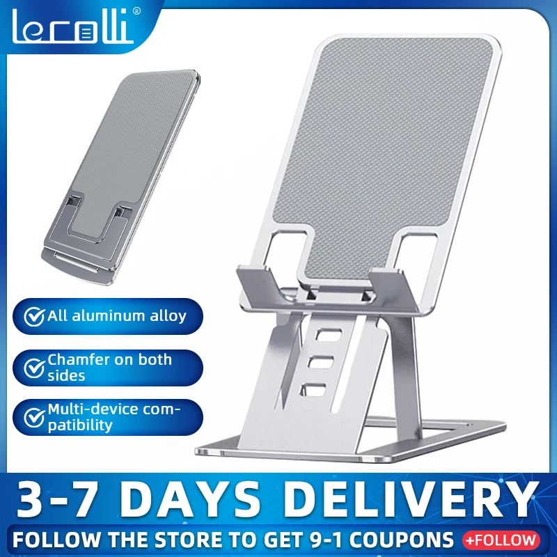 Tablet PC Desktop Stand Live Broadcast Portable Aluminum Alloy Folding Lazy Phone Stand Stability Multi-device Compatibility