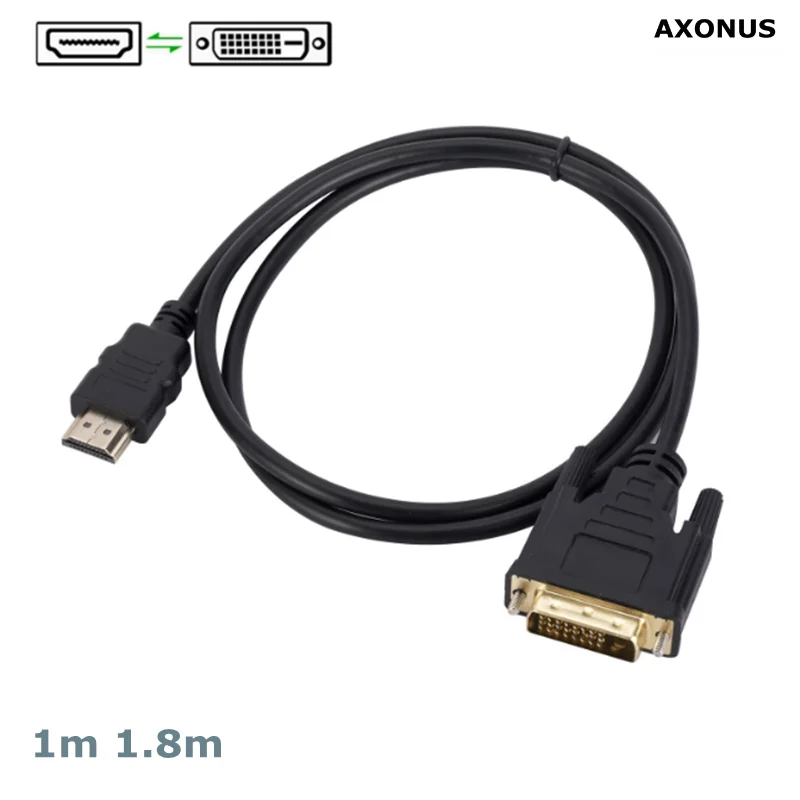 HDMI-Compatible to DVI Cable Bi-direction Converter Cable HDMI-Compatible Male to 24+1 DVI-D Male Adapter for Xbox HDTV DVD LCD