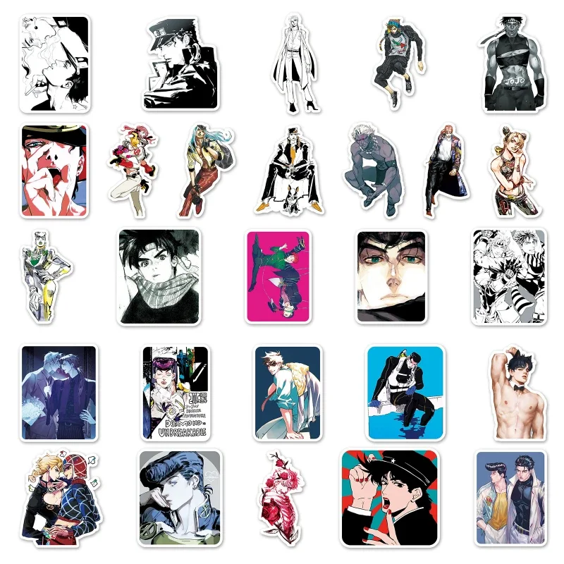 Imagem -02 - Jonathan Joestar Koichi Joestar Koichi Joestar Anime Periférico Notebook Bagagem Adesivos Decorativos à Prova d Água 53 30 10 Pcs