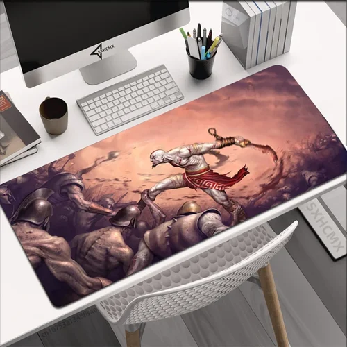 Alfombrilla de ratón Xxl God of War, accesorios para juegos, teclado, alfombra para ordenador, alfombrilla de escritorio para juegos, alfombrilla grande para Pc Gamer, mesa, alfombrilla para ratón de 90x40cm