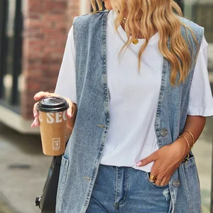 8 en çok satılan, kot yelek, uzun - №8