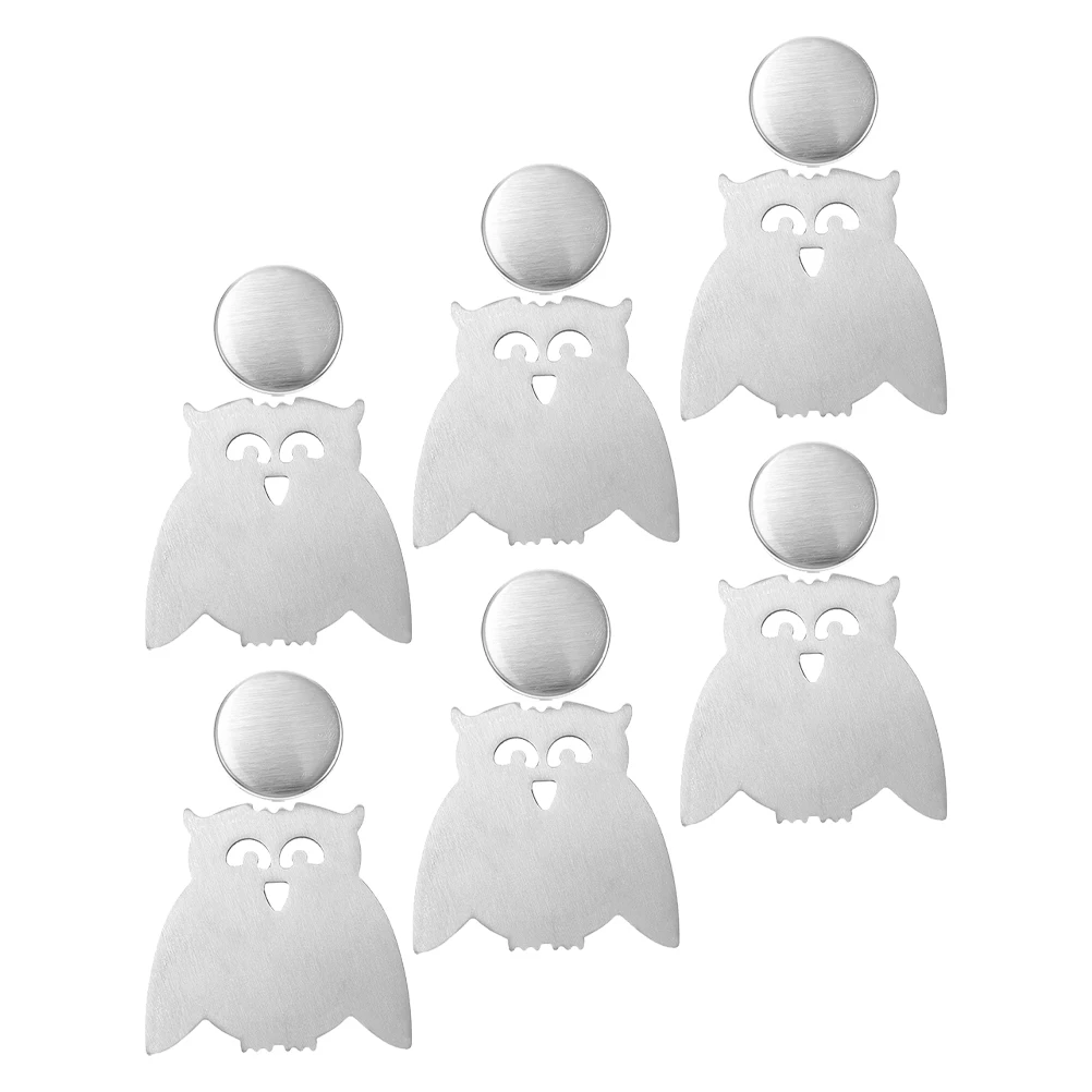 

6pcs Tablecloth Windproof Fixtures Decorative Weights Stainless Design Practical Party Picnic Camping Buffet Magnets