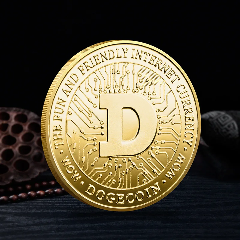 Funny Dogecoin Gold/Silver Plated The Fun and Friendly Internet Currency Collectible Coin