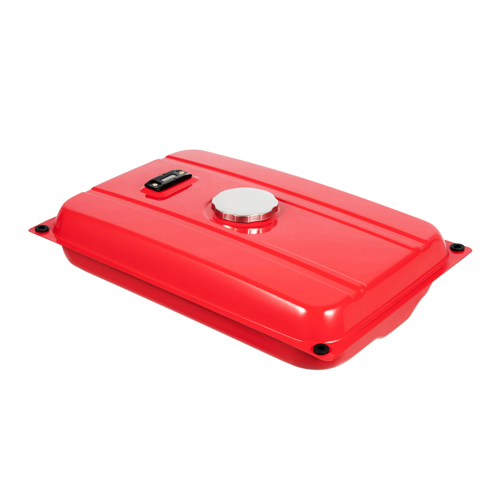 Fuel Tank Generator Gasoline 15L Red Iron Universal Replacement Rectangular Painted Large Capacity 4 Gallon 5 8KW Durable Easy Install Machine Utility Parts Fuel Tank