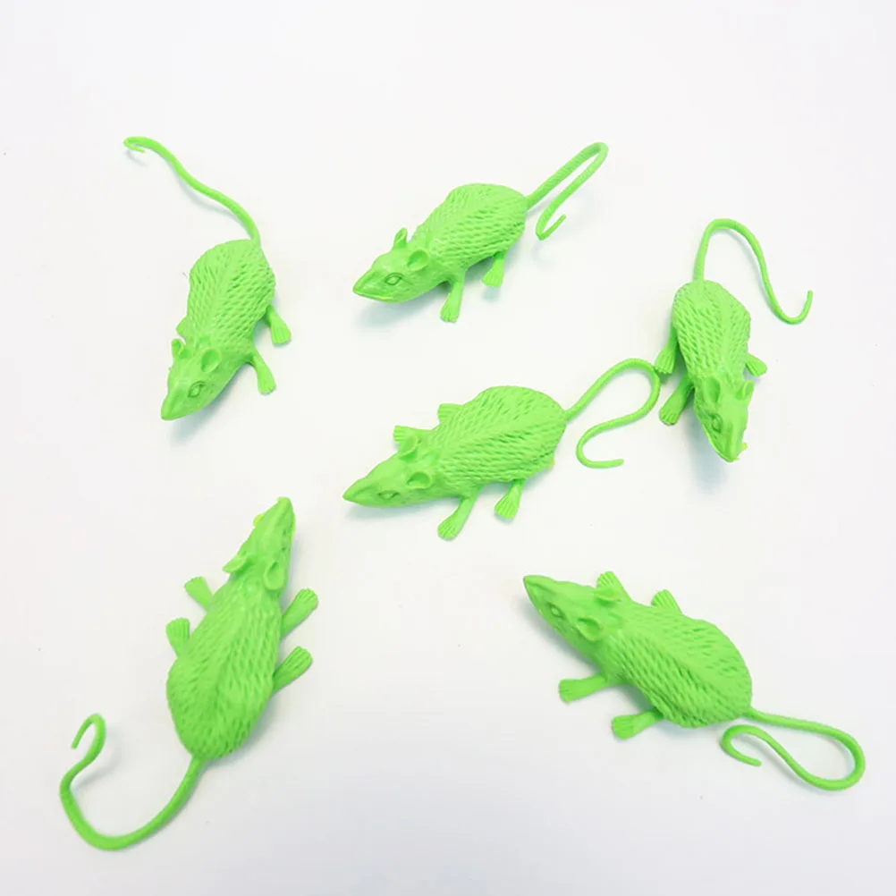

18 Pcs Simulation Mouse Halloween Colorful Furry Mice Ornaments Decoration Decorations