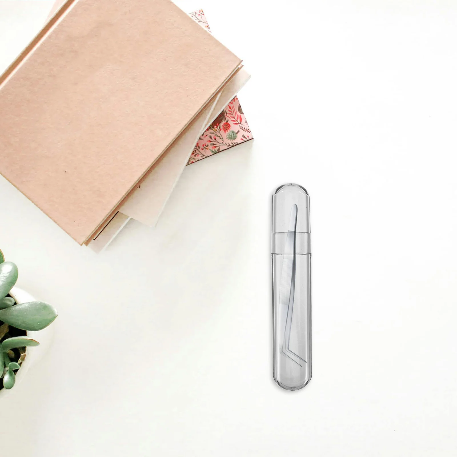 Estuche para pinzas para extensiones de pestañas, tubos de almacenamiento de plástico transparente, caja organizadora de viaje, soporte para tubos pequeños, contenedores para viales