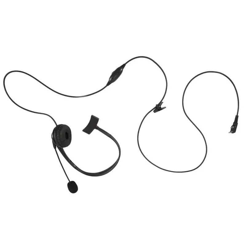 ELECT-2Pin K Plug Walkie Talkie Headset Sponge Earpad Unilateral Headset Mic