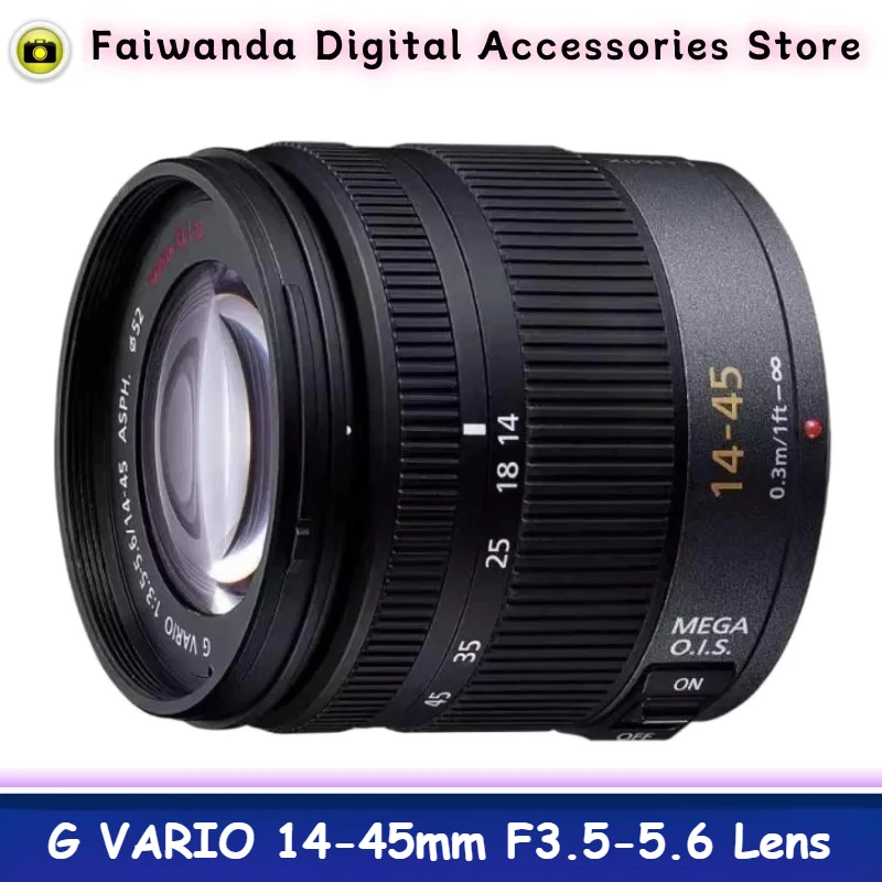 

95% новый оригинальный объектив G VARIO 14-45mm F3.5-5.6 ASPH MEGA OIS, широкоугольный зум-объектив для камер Panasonic с креплением M4/3