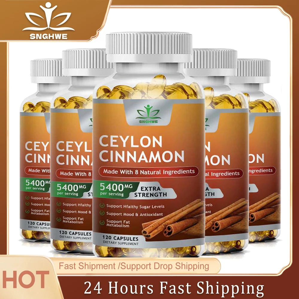 Organic Ceylon Cinnamon Capsules - Joints, Antioxidants, Glucose Metabolism- Real Sri Lankan Cinnamon