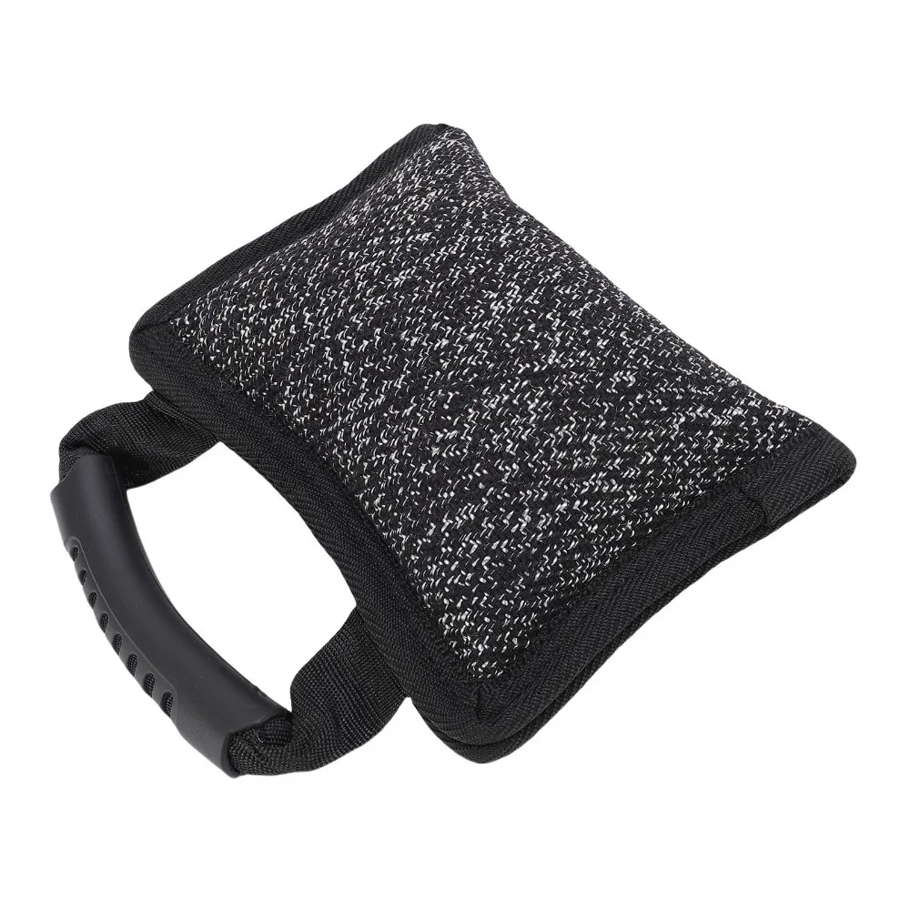 Dog Play Accessory Linen Fabric Dog Bite Black Bite Tough Dog Training Square Shape Solid Dog Tug Fetch Game